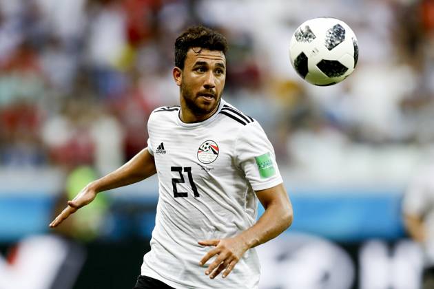 Saudi Arabia v Egypt : Group A - 2018 FIFA World Cup, WM, Weltmeisterschaft, Fussball Russia VOLGOGRAD, RUSSIA - JUNE 25 : Trezeguet of Egypt in action during the 2018 FIFA World Cup Russia Group A match between Saudi Arabia and Egypt at the Volgograd Arena in Volgograd, Russia on June 25, 2018. Volgograd Rusya. Editorial use only. Please get in touch for any other usage.  Copyright: x2025xAnadoluxGökhanxBalcÄ±x