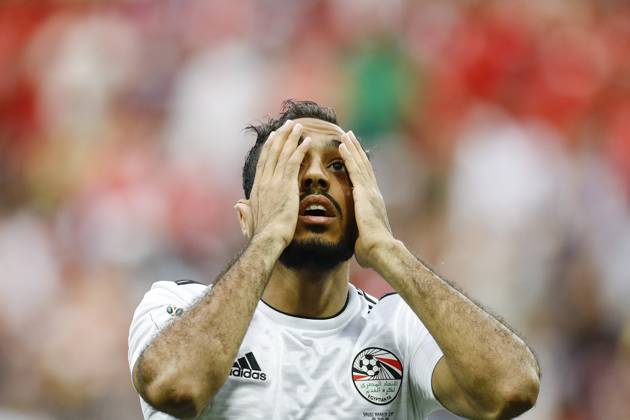 Saudi Arabia v Egypt : Group A - 2018 FIFA World Cup, WM, Weltmeisterschaft, Fussball Russia VOLGOGRAD, RUSSIA - JUNE 25 : Kahraba of Egypt reacts during the 2018 FIFA World Cup Russia Group A match between Saudi Arabia and Egypt at the Volgograd Arena in Volgograd, Russia on June 25, 2018. Volgograd Rusya. Editorial use only. Please get in touch for any other usage.  Copyright: x2025xAnadoluxGökhanxBalcÄ±x