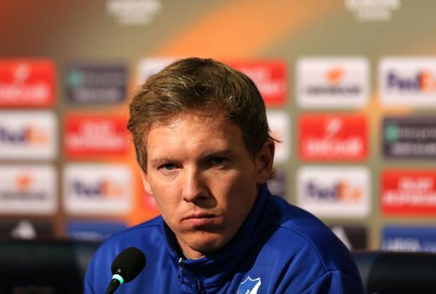 Hoffenheim s press conference, PK, Pressekonferenz ahead of the UEFA Europa League match ISTANBUL, TURKEY - NOVEMBER 01: Head coach of Hoffenheim Julian Nagelsmann attends a joint press conference ahead of UEFA Europa League Group C soccer match between Hoffenheim and Medipol Basaksehir at Fatih Terim Stadium in Istanbul, Turkey on November 01, 2017. Istanbul Turkey. Editorial use only. Please get in touch for any other usage. Copyright: x2025xAnadoluxÅžebnemxCoÅükunx
