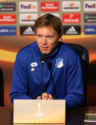 Hoffenheim s press conference, PK, Pressekonferenz ahead of the UEFA Europa League match ISTANBUL, TURKEY - NOVEMBER 01: Head coach of Hoffenheim Julian Nagelsmann attends a joint press conference ahead of UEFA Europa League Group C soccer match between Hoffenheim and Medipol Basaksehir at Fatih Terim Stadium in Istanbul, Turkey on November 01, 2017. Istanbul Turkey. Editorial use only. Please get in touch for any other usage. Copyright: x2025xAnadoluxÅžebnemxCoÅükunx