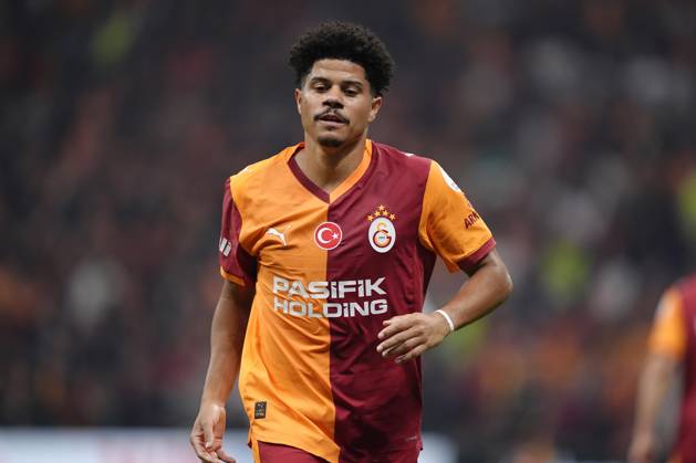 Galatasaray v Trabzonspor Turkish Super League Gabriel Davi Gomes Sara of Galatasaray SK is seen during the Turkish Super League match between Galatasaray and Trabzonspor at the Rems Park Stadium on November 1, 2025 in Istanbul, Turkey. (Photo by Gokhan Taner Middle East Images) Istanbul Istanbul Türkiye Copyright: xGokhanxTanerx