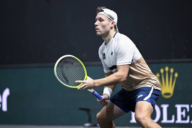 Rolex Paris Masters day 5 Francisco Cabral and Lucas Miedler during a doubles match the Rolex Paris Masters 1000 ATP, Tennis Herren tennis tournament at the La Defense Arena on October 31, 2025 in Paris, France. Photo by Victor Joly ABACAPRESS.COM Paris France Copyright: xJolyxVictor ABACAx