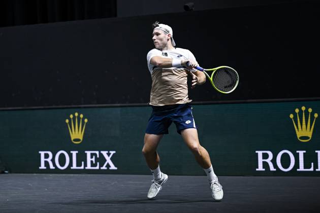 Rolex Paris Masters day 5 Francisco Cabral and Lucas Miedler during a doubles match the Rolex Paris Masters 1000 ATP, Tennis Herren tennis tournament at the La Defense Arena on October 31, 2025 in Paris, France. Photo by Victor Joly ABACAPRESS.COM Paris France Copyright: xJolyxVictor ABACAx