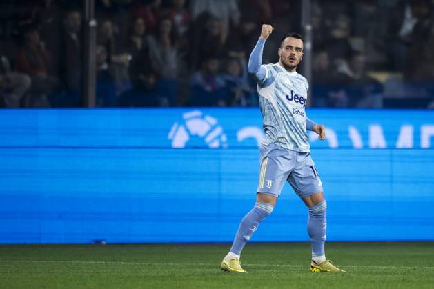 US Cremonese v Juventus FC - Serie A Filip Kostic of Juventus FC celebrates after scoring the opening goal during the Serie A football match between US Cremonese and Juventus FC. Cremona Italy Copyright: xNicolòxCampox