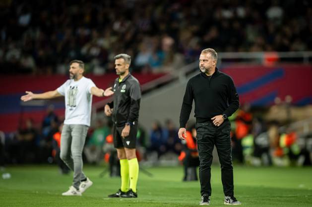 November 2, 2025, Barcelona, Spain: Head Coach Hansi Flick FC Barcelona, Barca gestures during the La Liga EA Sports match between FC Barcelona and Elche CF at Estadi Olimpic LluÃas Companys. Final Score: FC Barcelona 3:1 Elche CF. Barcelona Spain - ZUMAs197 20251102_aaa_s197_171 Copyright: xFelipexMondinox