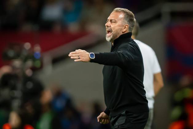 November 2, 2025, Barcelona, Spain: Head Coach Hansi Flick FC Barcelona, Barca seen during the La Liga EA Sports match between FC Barcelona and Elche CF at Estadi Olimpic LluÃas Companys. Final Score: FC Barcelona 3:1 Elche CF. Barcelona Spain - ZUMAs197 20251102_aaa_s197_176 Copyright: xFelipexMondinox