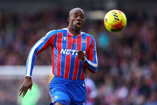 London, England, 9th November 2025. Jean-Philippe Mateta of Crystal Palace during the Crystal Palace vs Brighton and Hove Albion Premier League match at Selhurst Park, London. Picture credit should read: Paul Terry Sportimage EDITORIAL USE ONLY. No use with unauthorised audio, video, data, fixture lists, club league logos or live services. Online in-match use limited to 120 images, no video emulation. No use in betting, games or single club league player publications. SPI_046_PT_Crystal_Palace_Brighton SPI-4277-0046