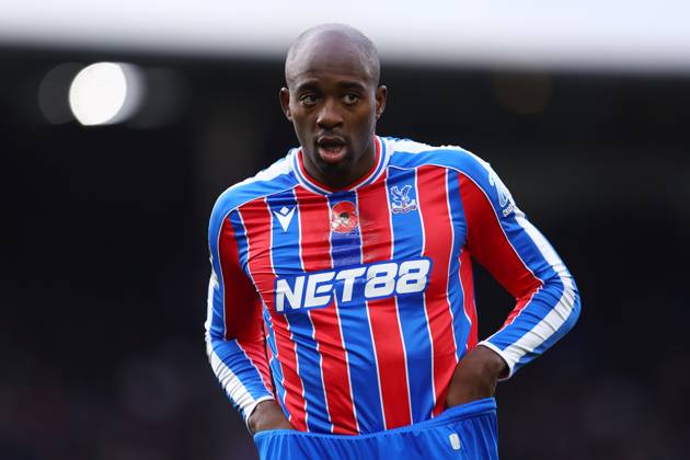 London, England, 9th November 2025. Jean-Philippe Mateta of Crystal Palace during the Crystal Palace vs Brighton and Hove Albion Premier League match at Selhurst Park, London. Picture credit should read: Paul Terry Sportimage EDITORIAL USE ONLY. No use with unauthorised audio, video, data, fixture lists, club league logos or live services. Online in-match use limited to 120 images, no video emulation. No use in betting, games or single club league player publications. SPI_049_PT_Crystal_Palace_Brighton SPI-4277-0049