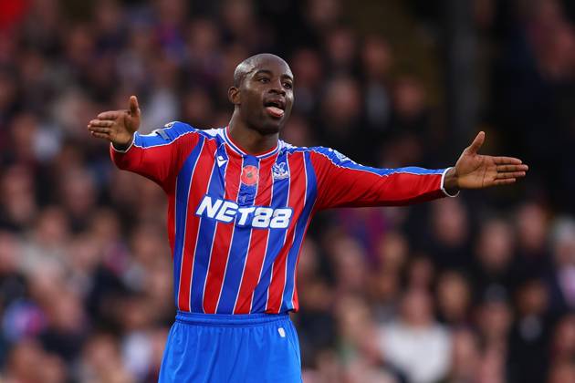 London, England, 9th November 2025. Jean-Philippe Mateta of Crystal Palace during the Crystal Palace vs Brighton and Hove Albion Premier League match at Selhurst Park, London. Picture credit should read: Paul Terry Sportimage EDITORIAL USE ONLY. No use with unauthorised audio, video, data, fixture lists, club league logos or live services. Online in-match use limited to 120 images, no video emulation. No use in betting, games or single club league player publications. SPI_072_PT_Crystal_Palace_Brighton SPI-4277-0072