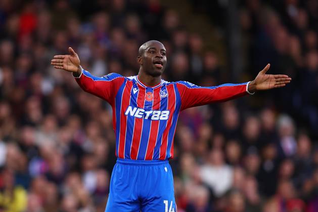 London, England, 9th November 2025. Jean-Philippe Mateta of Crystal Palace during the Crystal Palace vs Brighton and Hove Albion Premier League match at Selhurst Park, London. Picture credit should read: Paul Terry Sportimage EDITORIAL USE ONLY. No use with unauthorised audio, video, data, fixture lists, club league logos or live services. Online in-match use limited to 120 images, no video emulation. No use in betting, games or single club league player publications. SPI_073_PT_Crystal_Palace_Brighton SPI-4277-0073