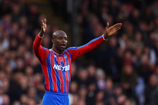 London, England, 9th November 2025. Jean-Philippe Mateta of Crystal Palace during the Crystal Palace vs Brighton and Hove Albion Premier League match at Selhurst Park, London. Picture credit should read: Paul Terry Sportimage EDITORIAL USE ONLY. No use with unauthorised audio, video, data, fixture lists, club league logos or live services. Online in-match use limited to 120 images, no video emulation. No use in betting, games or single club league player publications. SPI_074_PT_Crystal_Palace_Brighton SPI-4277-0074