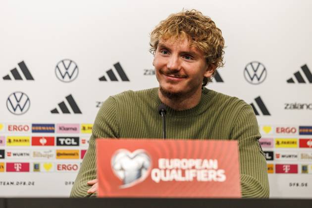 Nick Woltemade (Deutschland), Pressekonferenz, Luxemburg vs Deutschland, Fussball, WM Qualifikation Europa, 09. Spieltag, Saison 2025 2026, 13.11.2025 Luxemburg vs Deutschland, Fussball, WM Qualifikation Europa, 09. Spieltag, Saison 2025 2026, 13.11.2025 Copyright: xEibner-Pressefoto AlexanderxNeisx EP_ANS
