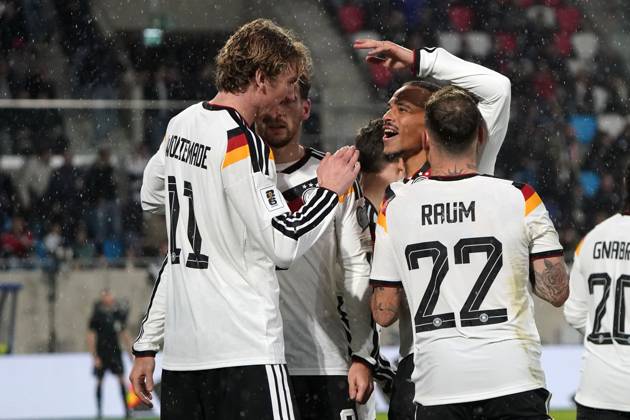 DFB Maenner Nationalmannschaft, Men national team, Nationalteam , WM 2026 Qualifikation, World Cup 2026 Qualifiers, luxembourg vs Deutschland, stade de Luxembourg Florian Wirtz, Nick Woltemade, Leon Gorettzka, David Raum, Leroy Sane alle Deutschland jubeln