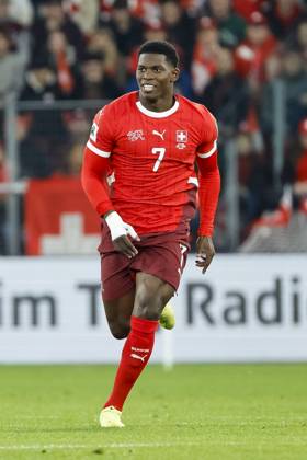 Breel Embolo (Schweiz, 07) , Schweiz, FIFA, WM-Qualifikation Europa, (Gruppe B), Schweiz vs. Schweden, 15.11.2025, Stade de Geneve, Genf, Schweiz Genf Stade de Geneve Kanton Genf Schweiz Copyright: xGrantxHubbsx