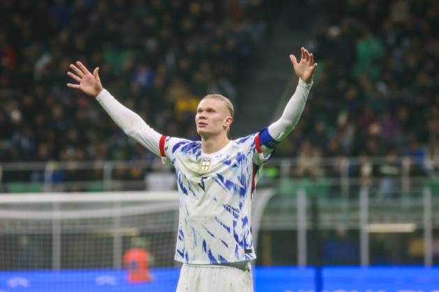 2026 FIFA World Cup, WM, Weltmeisterschaft, Fussball Qualifiers: Italy vs. Norway World Cup Qualifiers, Group I, Italy vs. Norway. Pictured: Goal by Erling Haaland (Norway). in Milan Nov 16th 2025, Credit:Fabio Sasso Avalon Italy, Lombardia, Milan Copyright: xFabioxSassox xAvalonx 1052955294