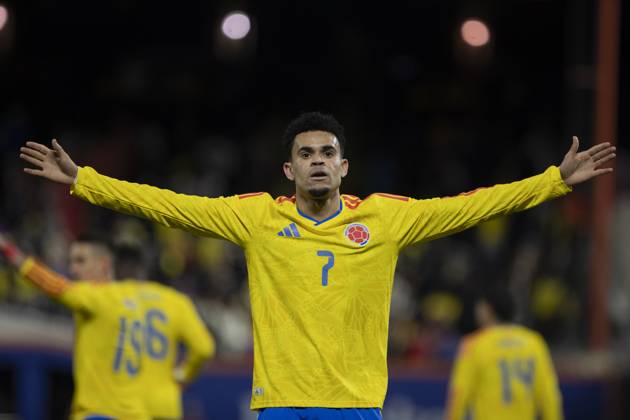 Sport Bilder des Tages Luis Diaz of Colombia celebrates a goal during a friendly match between the Colombian and Australian national teams at Citi Field in New York City, 18 November 2025. International Friendly, Länderspiel, Nationalmannschaft Colombia vs. Australia !ACHTUNG: NUR REDAKTIONELLE NUTZUNG!  Copyright: xAngelxColmenaresx AMDEP9355 20251119-55018578067_1