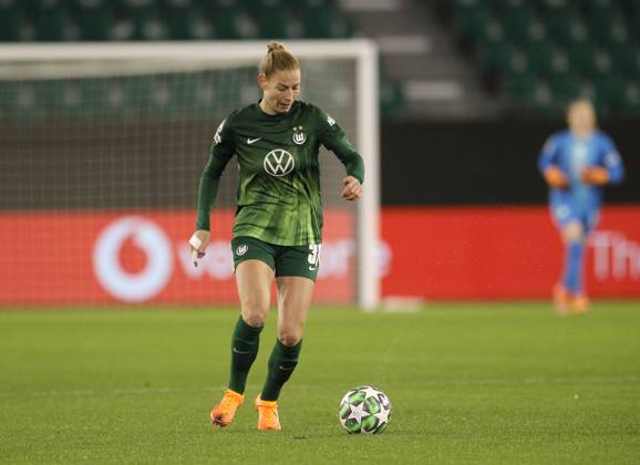 Foto : Sarai LINDER (Wolfsburg) Fussball Championsleague der Frauen am Mi. 19.11.2025 VfL Wolfsburg - Manchester United, ManU