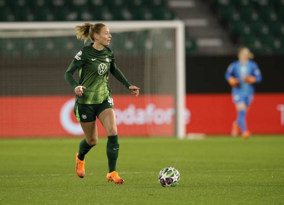 Foto : Sarai LINDER (Wolfsburg) Fussball Championsleague der Frauen am Mi. 19.11.2025 VfL Wolfsburg - Manchester United, ManU