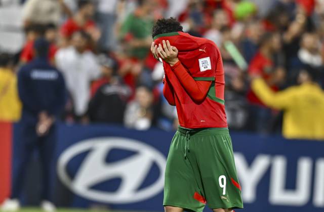 Morocco v Brazil : Quarter-final- FIFA U-17 World Cup Qatar 2025 Ziyad Baha of Morocco looks dejected after the FIFA U-17 World Cup Qatar 2025 Quarter-final match between Morocco and Brazil in Doha, Qatar, on November 21, 2025. DOHA Qatar Copyright: xNOUSHADxTHEKKAYILx