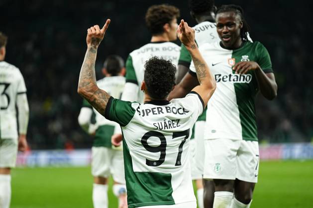 Taca de Portugal - Sporting CP v AC Marinhense (Foto: Joao Alvarinhas Avant Sports) Luis Suarez do Sporting CP celebra um golo durante a partida entre o Sporting CP e o AC Marinhense, a contar para a Taca de Portugal no Estadio Jose Alvalade - Novembro 22, 2025 - Lisboa, Portugal. (Foto: Joao Alvarinhas Avant Sports) Lisboa Estadio Jose Alvalade Portugal Copyright: xJoaoxAlvarinhas AvantxSportsx