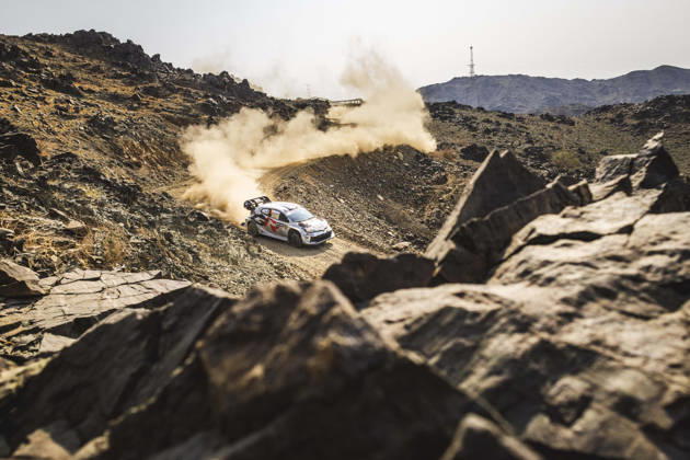 AUTO - WRC, Motorsport Rallye, WM - RALLY SAUDI ARABIA 2025 17 SÃ bastien OGIER, Vincent LANDAIS, Toyota GR Yaris Rally1, action during the 2025 Rally Saudi Arabia, 14th round of the 2025 WRC World Rally Car Championship, from November 27 to 30, 2025 at Jeddah, Mecca Province, Saudi Arabia - JeddahSaudi Arabia Copyright: xNikosxKatikisx