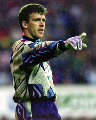 930818 Football, Premier League 1993-1994, Manchester United, ManU - Sheffield United: Sheffield United goalkeeper Alan Kelly. Photo: BILDBYRAN D165_01 D165_01 scanx football fotboll soccer Premier League Manchester United Sheffield United england season 1993-1994 1993-94 1993 94 1993 august 18 bbeng dia Copyright: BILDBYRAN BB930818BB054