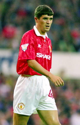 930818 Football, Premier League 1993-1994, Manchester United, ManU - Sheffield United: Roy Keane of Manchester United. Photo: BILDBYRAN D165_01 D165_01 scanx football fotboll soccer Premier League Manchester United Sheffield United england season 1993-1994 1993-94 1993 94 1993 august 18 bbeng dia single action Copyright: BILDBYRAN BB930818BB060