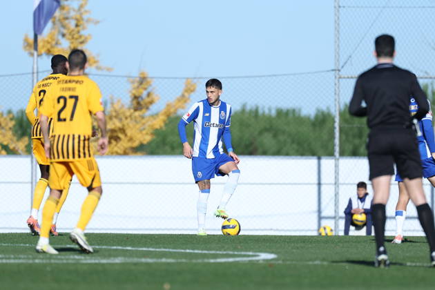 Felipe Silva ( FC Porto ) in action during the match between FC Porto B and Lusitania de Lourosa, valid for Liga Portugal 2 Meu Super 2025 2026 at Estadio Luis Filipe Menezes on 30 November 2025. Porto Estadio Luis Filipe Menezes Vila Nova de Gaia Portugal Copyright: xIMAGOx xPRIMExSPORTSxIMAGESx xFILIPExOLIVEIRAx
