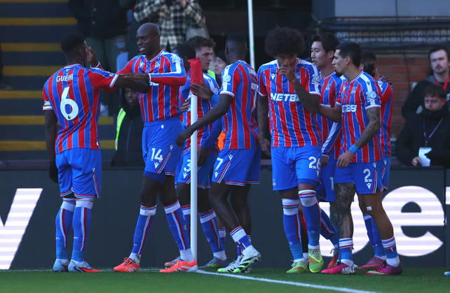 London, England, 30th November 2025. Jean-Philippe Mateta of Crystal Palace celebrates after scoring to make it 1-0 during the Crystal Palace vs Manchester United, ManU Premier League match at Selhurst Park, London. Picture credit should read: Paul Terry Sportimage EDITORIAL USE ONLY. No use with unauthorised audio, video, data, fixture lists, club league logos or live services. Online in-match use limited to 120 images, no video emulation. No use in betting, games or single club league player publications. SPI_030_PT_Crystal_Palace_Man_Utd SPI-4335-0030