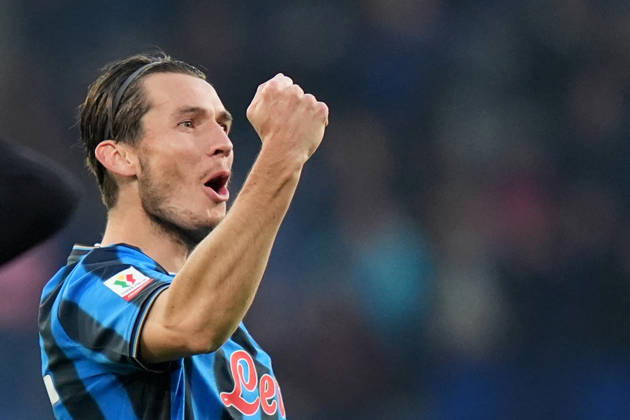 Atalanta™s Marten de Roon celebrates after scoring 2-0 during the Frecciarossa Italian Cup 2025 2026 soccer match between Atalanta and Genoa at New Balance Arena in Bergamo , North Italy , Wednesday , December 03 , 2025. - Soccer Copyright: xSpada LaPressex