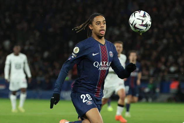 FBL-FRA-LIGUE1-Paris Saint Germain - Stade Rennes Bradley Barcola (Paris Saint-Germain) during the French L1 football match between Paris Saint-Germain (PSG) an Stade Rennes at Parc des Princes Paris ,France, on December 06, 2025. Copyright: JoaquimxFerreira