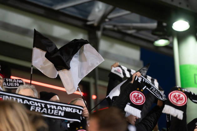 07.12.2025, xhfmx, Fussball Google Pixel Frauen-Bundesliga, Eintracht Frankfurt - FC Bayern Eintracht Fans (DFL DFB REGULATIONS PROHIBIT ANY USE OF PHOTOGRAPHS as IMAGE SEQUENCES and or QUASI-VIDEO) Frankfurt am Main