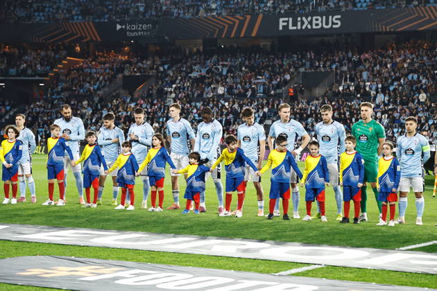 Celta team group, Mannschaftsbild, Totale line-up (Celta), DECEMBER 11, 2025 - Football Soccer : UEFA Europa League league phase match day 6 between RC Celta de Vigo - Bologna FC 1909 at the Estadio Balaidos in Vigo, Spain. Noxthirdxpartyxsales aflo_313338961