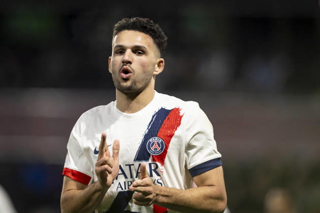 FOOTBALL: Ligue 1 FC Metz vs Paris Saint Germanin (PSG) - 13 12 2025 Stade Saint-Symphorien. Metz - France Joie des joueurs de l equipe de Paris Saint Germain (PSG) apres le but de Goncalo Ramos 9 (PSG) Copyright: xelyxandroxcegarrax