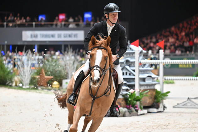 20251214 CHI Geneve 2025 - Rolex Grand Prix GENEVA , SWITZERLAND - DECEMBER 14 2025 : Scott BRASH of Great Britain riding HELLO FOLIE, Horse Owner: LADY PAULINE HARRIS, LADY PAULINE KIRKHAM at - CHI Geneve 2025 - Rolex Grand Prix on December 14, 2025 in Geneva , . Geneva Geneva Switzerland