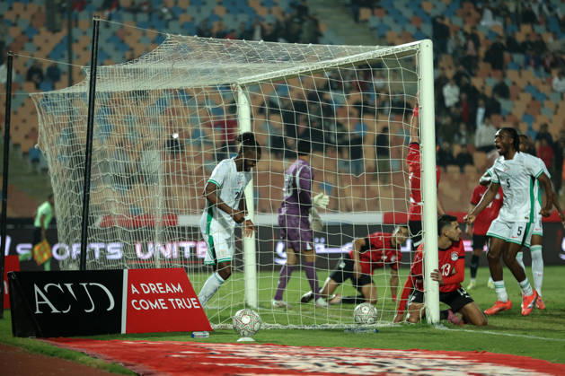 Egypt v Nigeria - International Friendly, Länderspiel, Nationalmannschaft In Cairo, Egypt, on December 16, 2025, Nigeria s players celebrate scoring their first goal with teammates. cairo Egypt Copyright: xAbeerxAhmedx originalFilename:hamed-notitle251217_npz0W