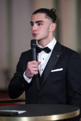FFSA - LES TROPHEES DU AUTOMOBILE 2025 NAEL Thà ophile, Vainqueur du Grand Prix de Macao, Volant d Or, portrait during Les Trophà es du Sport Automobile 2025 at Salle Pleyel, on December 18, 2025 in Paris, France - ParisFrance Copyright: xJULIENxDELFOSSEx
