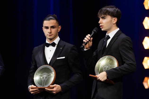 FFSA - LES TROPHEES DU AUTOMOBILE 2025 ROUSSEL Jules, Vainqueur de la Coupe du Monde F4 - Macao, Volant d Or, portrait during Les Trophà es du Sport Automobile 2025 at Salle Pleyel, on December 18, 2025 in Paris, France - ParisFrance Copyright: xJULIENxDELFOSSEx