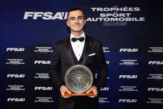 FFSA - LES TROPHEES DU AUTOMOBILE 2025 NAEL Thà ophile, Vainqueur du Grand Prix de Macao, Volant d Or, portrait during Les Trophà es du Sport Automobile 2025 at Salle Pleyel, on December 18, 2025 in Paris, France - ParisFrance Copyright: xJULIENxDELFOSSEx