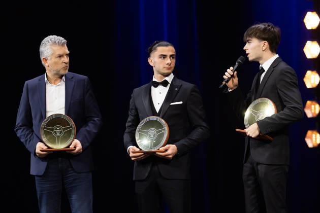 FFSA - LES TROPHEES DU AUTOMOBILE 2025 ROUSSEL Jules, Vainqueur de la Coupe du Monde F4 - Macao, Volant d Or, portrait during Les Trophà es du Sport Automobile 2025 at Salle Pleyel, on December 18, 2025 in Paris, France - ParisFrance Copyright: xJULIENxDELFOSSEx