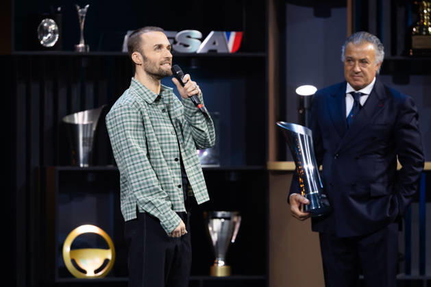 FFSA - LES TROPHEES DU AUTOMOBILE 2025 SQUEEZIE, Prix Special FFSA, GP Explorer, portrait during Les Trophà es du Sport Automobile 2025 at Salle Pleyel, on December 18, 2025 in Paris, France - ParisFrance Copyright: xGREGORYxLENORMANDx