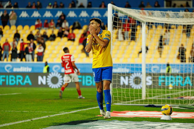 Andre Lacxmicant seen during Liga Portugal game between teams of GD Estoril Praia and SC Braga at Estadio Antonio Coimbra da Mota (Maciej Rogowski Ball Raw Images) Estoril Estadio Antonio Coimbra da Mota Portugal Copyright: xMaciejxRogowskix maciejrogowski_estoril_braga_2526-289
