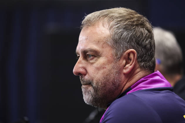 December 20, 2025, Sant Joan Despi, Barcelona, SPAIN: Hansi Flick, head coach of FC Barcelona, Barca attends his press conference, PK, Pressekonferenz during the training day of FC Barcelona ahead the Spanish League, La Liga EA Sports, football match against Villarreal CF at Ciudad Esportiva Joan Gamper on December 20, 2025 in Sant Joan Despi, Barcelona, Spain. Sant Joan Despi SPAIN - ZUMAa181 20251220_zaa_a181_002 Copyright: xJavierxBorregox