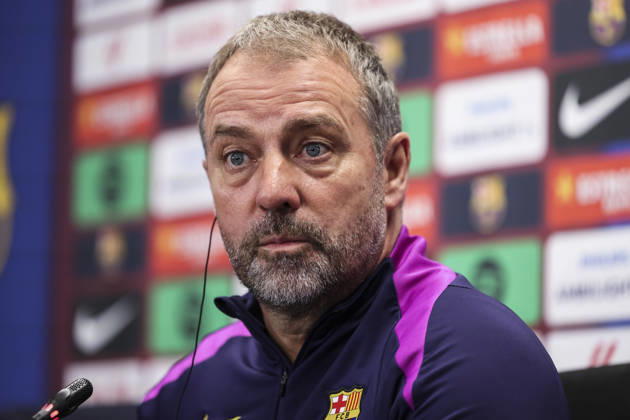 December 20, 2025, Sant Joan Despi, Barcelona, SPAIN: Hansi Flick, head coach of FC Barcelona, Barca attends his press conference, PK, Pressekonferenz during the training day of FC Barcelona ahead the Spanish League, La Liga EA Sports, football match against Villarreal CF at Ciudad Esportiva Joan Gamper on December 20, 2025 in Sant Joan Despi, Barcelona, Spain. Sant Joan Despi SPAIN - ZUMAa181 20251220_zaa_a181_006 Copyright: xJavierxBorregox