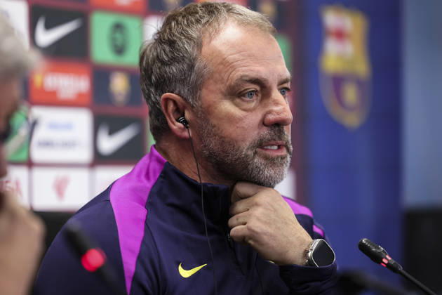 December 20, 2025, Sant Joan Despi, Barcelona, SPAIN: Hansi Flick, head coach of FC Barcelona, Barca attends his press conference, PK, Pressekonferenz during the training day of FC Barcelona ahead the Spanish League, La Liga EA Sports, football match against Villarreal CF at Ciudad Esportiva Joan Gamper on December 20, 2025 in Sant Joan Despi, Barcelona, Spain. Sant Joan Despi SPAIN - ZUMAa181 20251220_zaa_a181_015 Copyright: xJavierxBorregox