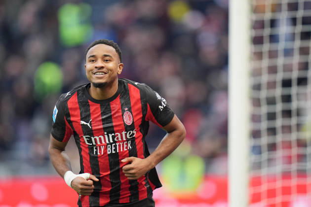 AC Milan s Christopher Nkunku celebrates after scoring 2-0 during the Serie A soccer match between Milan and Hellas Verona at the San Siro Stadium in Milan , north Italy - Sunday , December 28 , 2025. - Soccer . Copyright: xSpada LaPressex