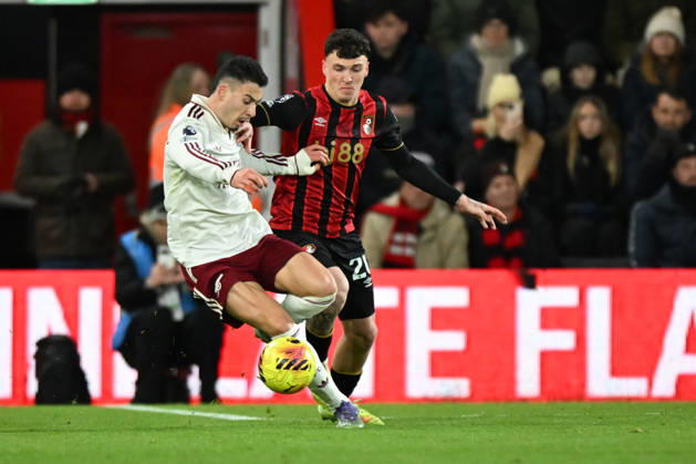 Bournemouth v Arsenal Premier League Gabriel Martinelli of Arsenal is challenged by Alex Jiminez of Bournemouth during the Premier League match at the Vitality Stadium, Bournemouth 03 01 2026 UK Newspapers OUT Copyright: xJeremyxLandeyx FIL-22741-0075