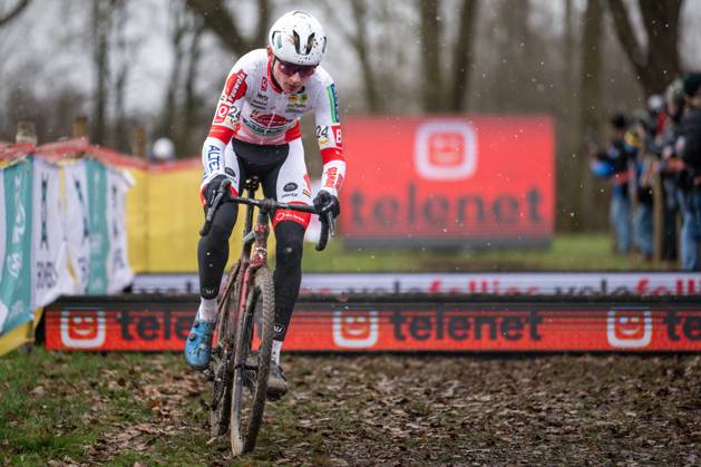 Belgian Michael Vanthourenhout pictured in action during the men elite race at the cyclocross cycling event in Gullegem on Saturday 03 January 2026, stage 7 8 in the Superprestige cyclocross cycling competition DAVIDxPINTENS x153346447x