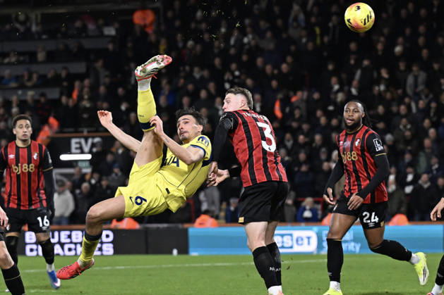 Bournemouth v Tottenham Hotspur Premier League Joao Palhinha of Tottenham Hotspur scores his side s second goal during the Premier League match at the Vitality Stadium, Bournemouth 07 01 2026 UK Newspapers OUT Copyright: xJeremyxLandeyx FIL-22755-0057