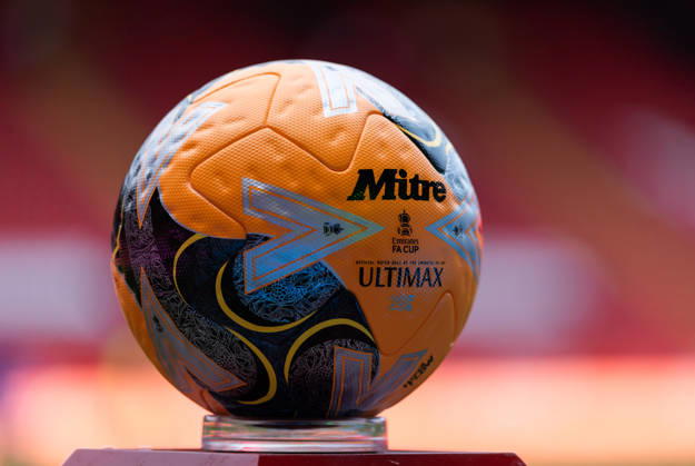 Charlton Athletic v Chelsea Emirates FA Cup Detail view of a Mitre Ultimax Emirates FA Cup match ball before the Emirates FA Cup Third Round match at The Valley, London 10 01 2026 UK Newspapers OUT Copyright: xBenxPetersx FIL-22760-0004